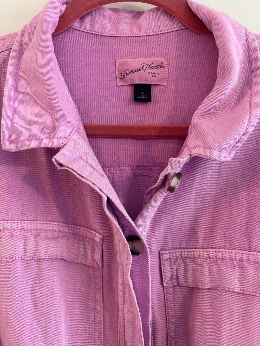 Universal Thread Lilac Button-Front Utility Jacket - Picture 2 of 2